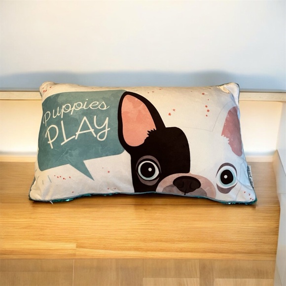 Mermaid Pillow Company "Puppies Play" Sequin Positivity Collection Pillow Plush - Picture 1 of 10